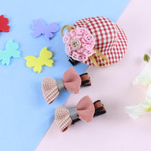 Load image into Gallery viewer, Hat &amp; Bow Hair Clips - Set of 3 - Red
