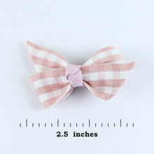 Load image into Gallery viewer, Fabric Bow Hair Clips - Set of 3 - Green Blue Pink
