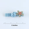 Floral Hair Clips - Set of 4 - Blue