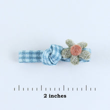 Load image into Gallery viewer, Floral Hair Clips - Set of 4 - Blue
