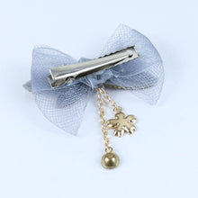 Load image into Gallery viewer, Bow Hair Clip with Hanging Charms - Grey
