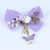 Butterfly Bow Hair Clip - Purple