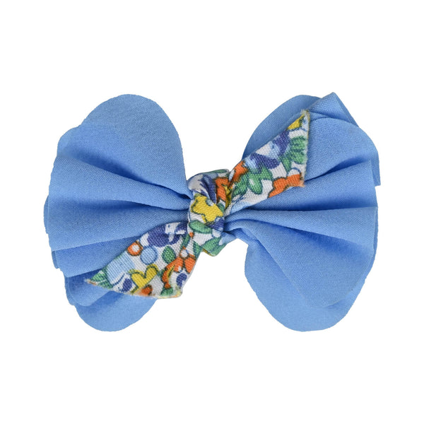 Floral Hair Clips [Set of 2] - Blue & Pink