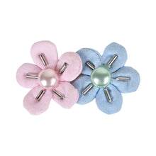 Load image into Gallery viewer, Floral Hair Clips [Set of 2] - Blue &amp; Pink
