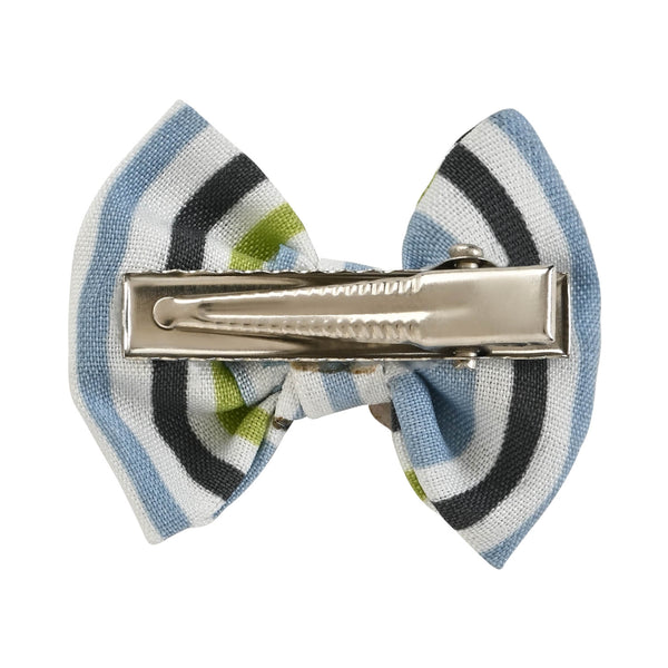 Fabric Bow Hair Clips [Set of 4] - Blue