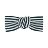 Striped Bow Hair Clips [Set of 4] Blue & Green