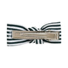 Striped Bow Hair Clips [Set of 4] Blue & Green