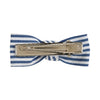 Striped Bow Hair Clips [Set of 4] Blue & Green