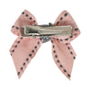Bow Hair Clips [Set of 4] Pink & Grey