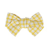 Chequered Bow Hair Clips [Set of 6] Yellow Blue Orange