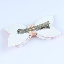 Load image into Gallery viewer, Glitter Bow Hair Clip - Pink
