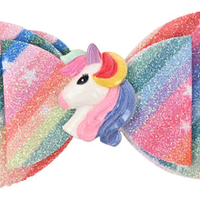 Load image into Gallery viewer, Unicorn Colourful Bow Hair Clip
