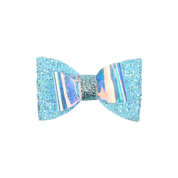 Glitter Bow Hair Clips - Set of 4