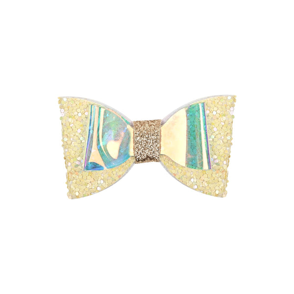 Glitter Bow Hair Clips - Set of 4