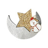 Glitter Hair Clips Christmas Charms - Set of 2 Gold::Silver