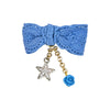 Star & Moon Charms Bow Hair Clips - Set of 2 - Pink Blue