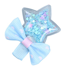 Load image into Gallery viewer, Star Sequin Bow Hair Clips - Set of 4 - Red Blue
