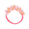 New Born Soft Head Band Multi-Bow - Pink Orange