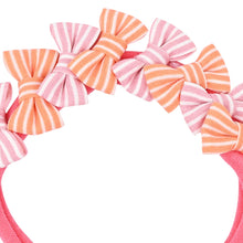 Load image into Gallery viewer, New Born Soft Head Band Multi-Bow - Pink Orange
