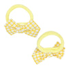 Chequered Bows Hair Ties - Set of 3 - Blue Yellow Orange