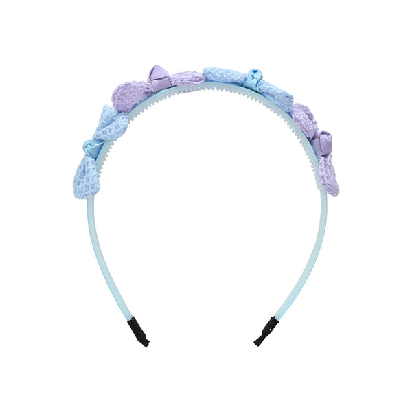 Textrued Bows Hair Band - Blue