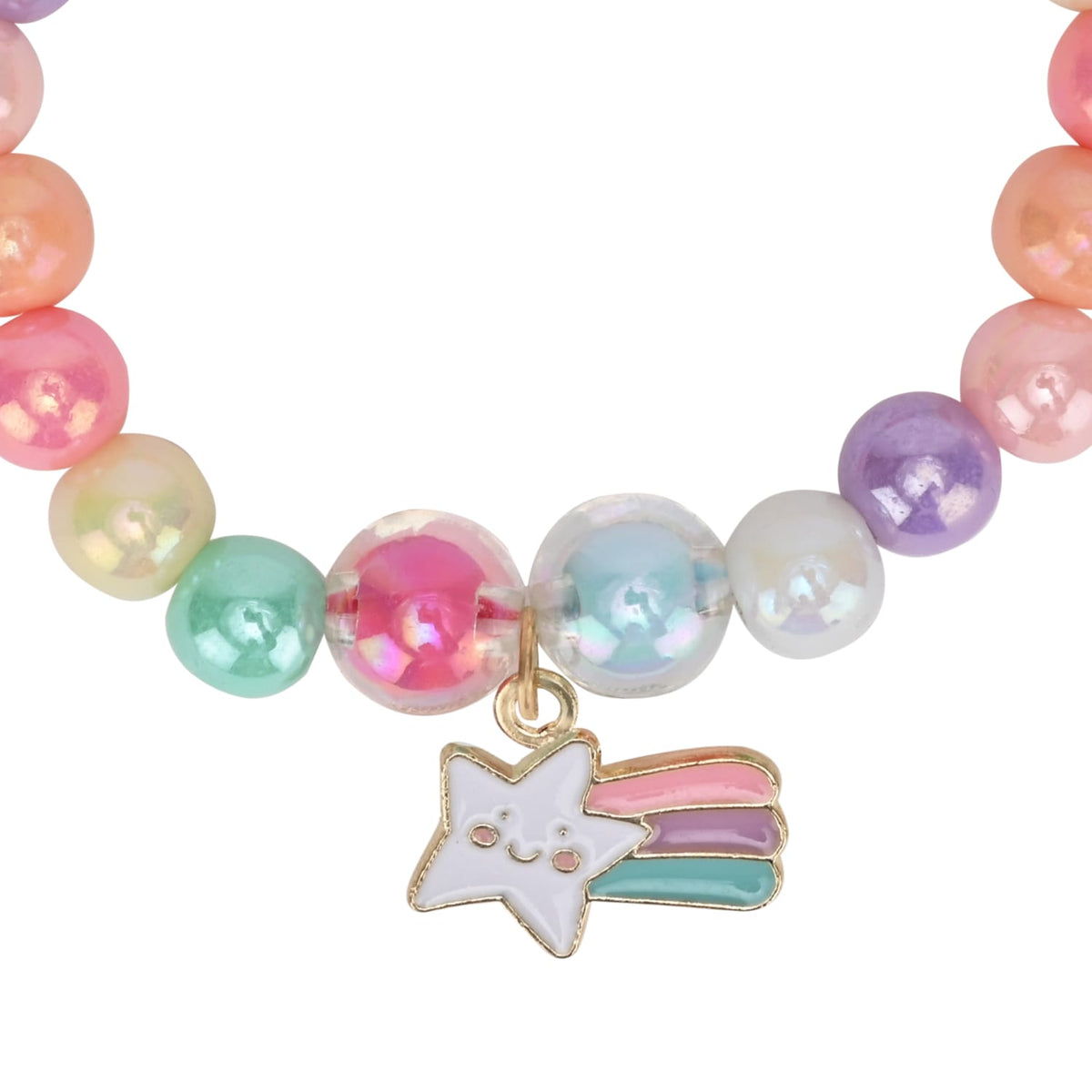 Stars Beaded Bracelet & Hair Clip Set