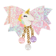 Load image into Gallery viewer, Glitter Unicorn Hanging Charms Hair Clip
