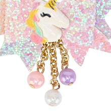 Load image into Gallery viewer, Glitter Unicorn Hanging Charms Hair Clip
