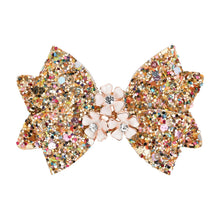 Load image into Gallery viewer, Glitter Floral Charm Hair Clip
