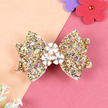 Load image into Gallery viewer, Glitter Floral Charm Hair Clip
