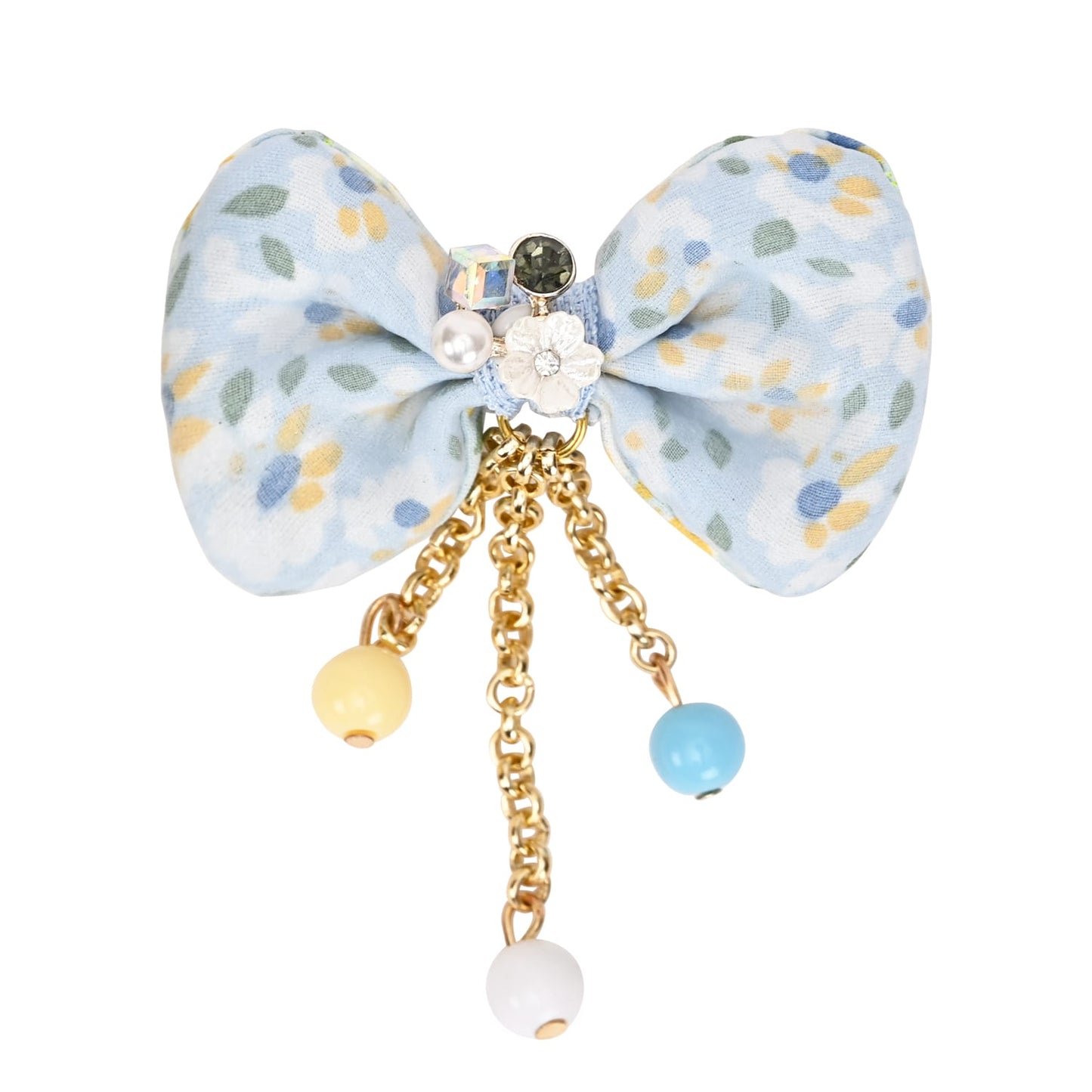 Floral Bows Tassels Hair Clip - Set of 2