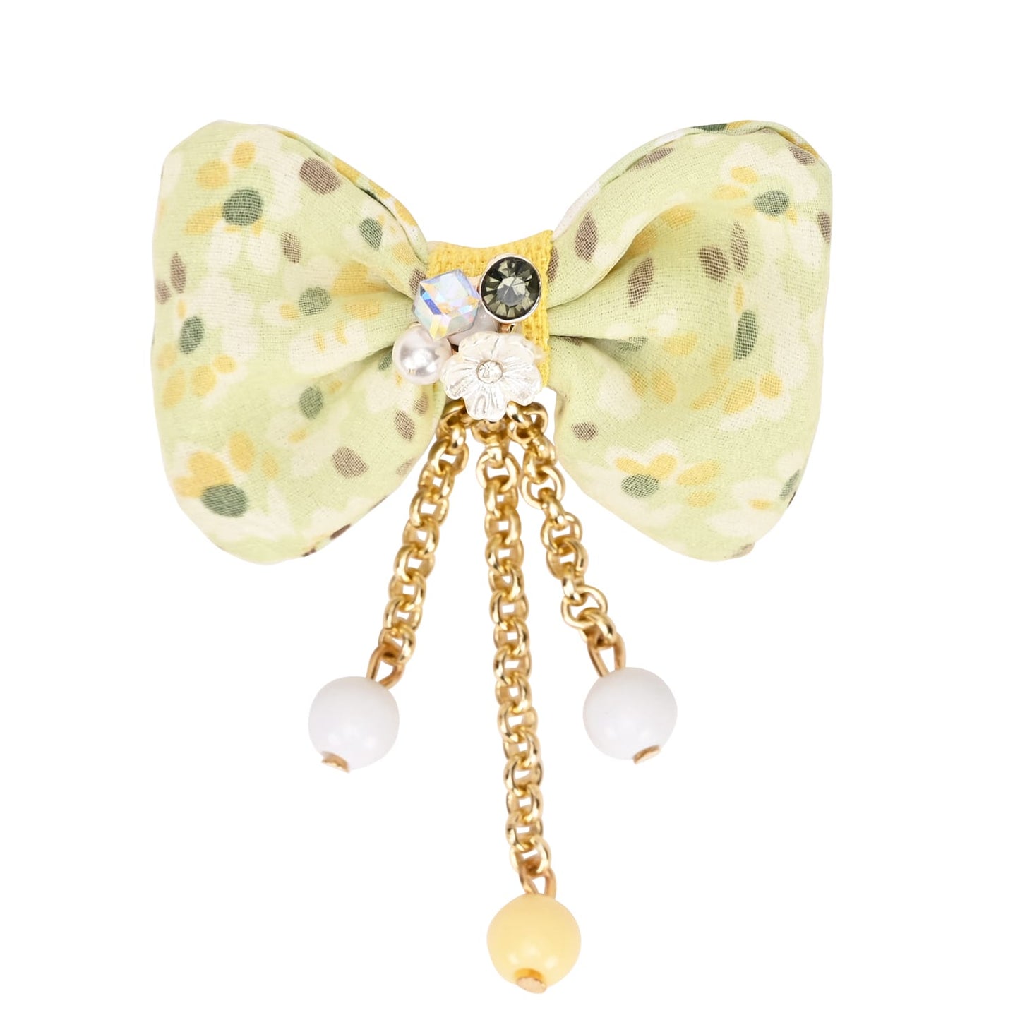 Floral Bows Tassels Hair Clip - Set of 2
