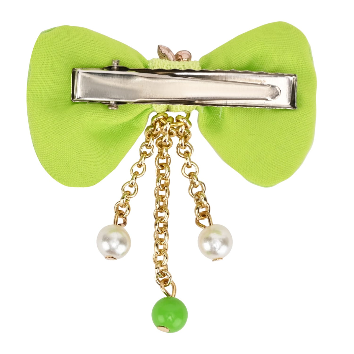 Floral Charm Bow Hair Clips - Set of 2