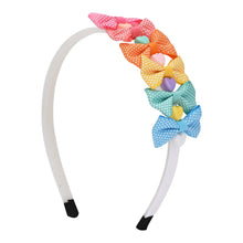 Load image into Gallery viewer, Polka Dot Bows Heart Charm Hair Band
