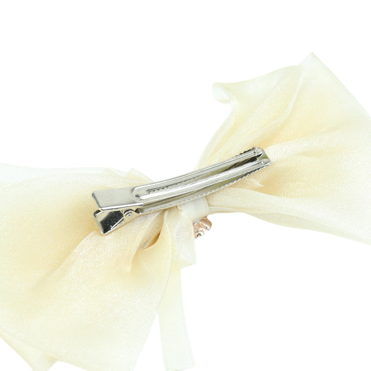 Floral Charm Bow Hair Clip