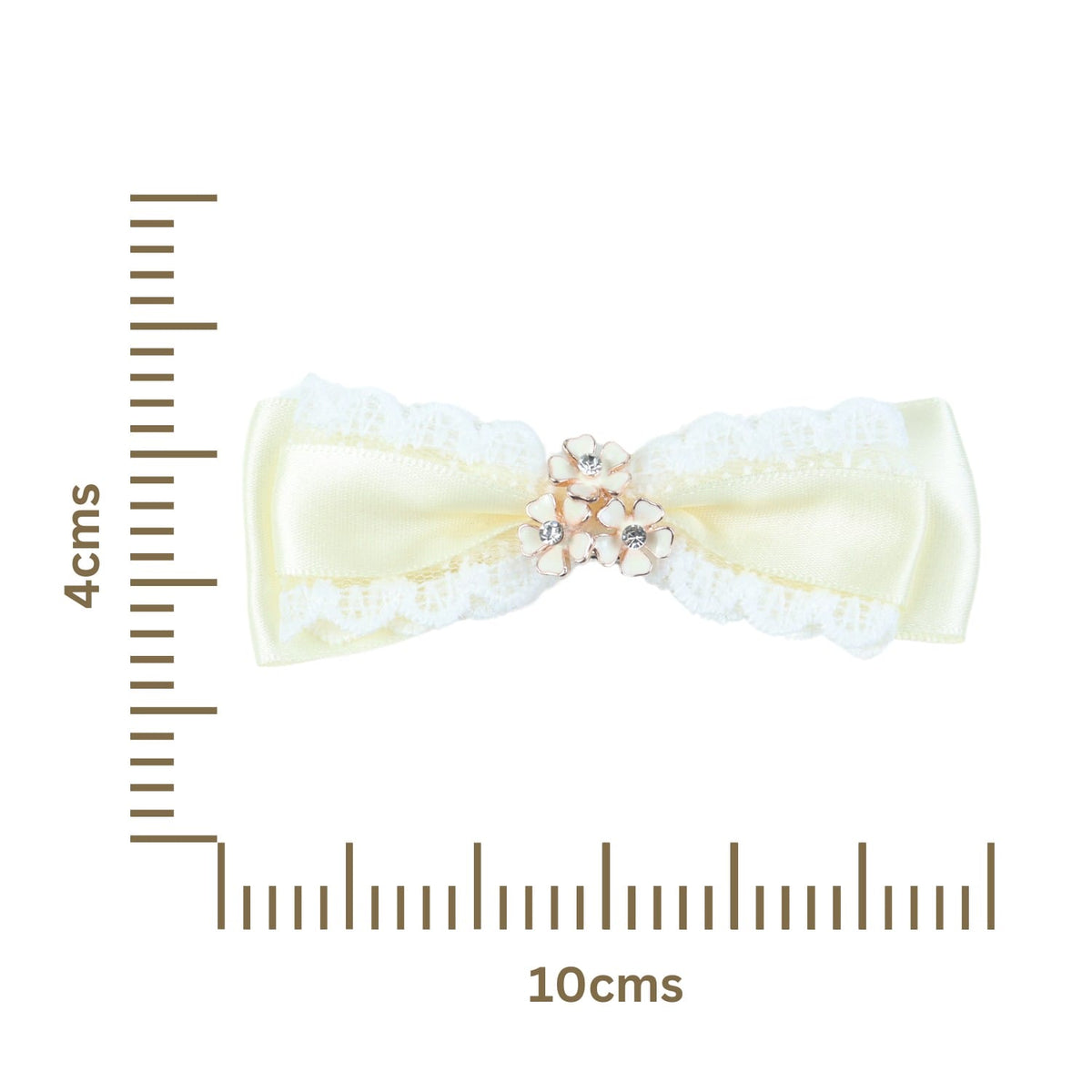 Floral Charm Bow Hair Clip