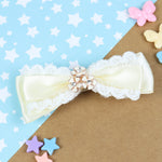 Floral Charm Bow Hair Clip