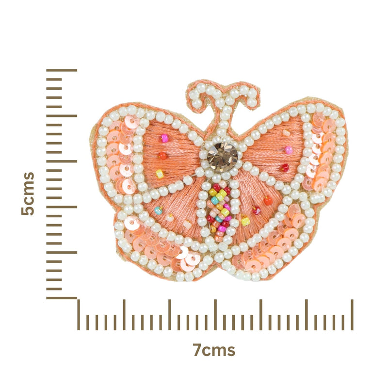 Beaded Sequin Butterfly Hair Clip