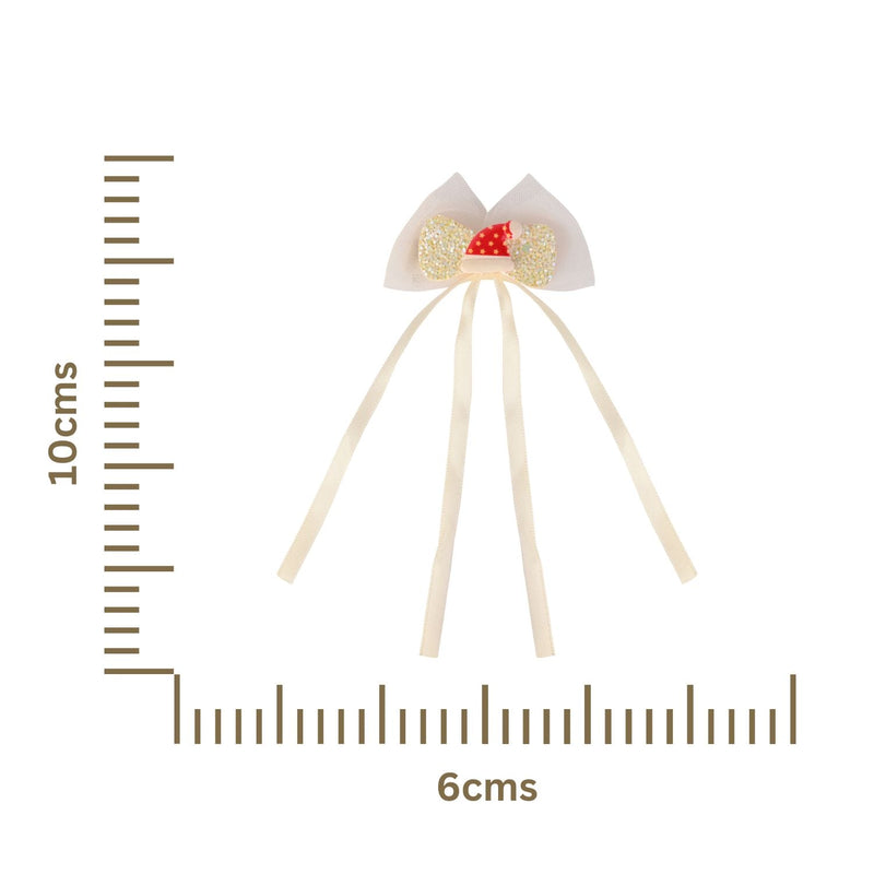 Christmas Cap Charm Bow Hair Clip