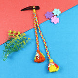Boho Style Braided Unicorn Rainbow Charm Hair Clip