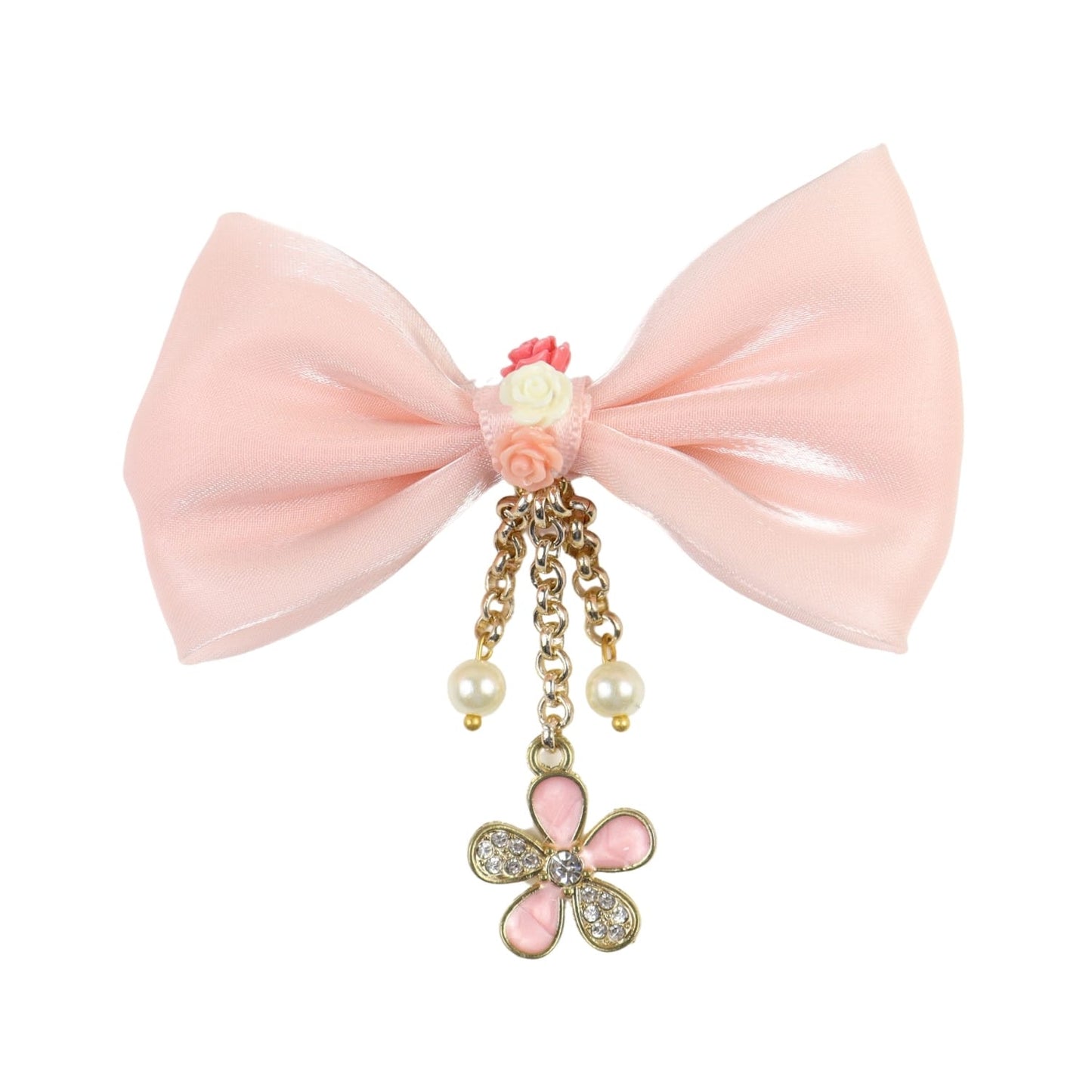 Hanging Charms Bow Hair Clip