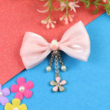 Hanging Charms Bow Hair Clip