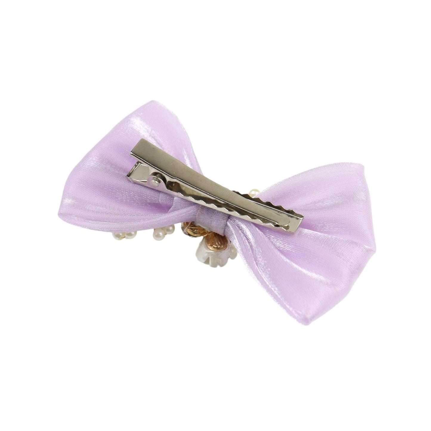 Floral Charms Bow Hair Clip