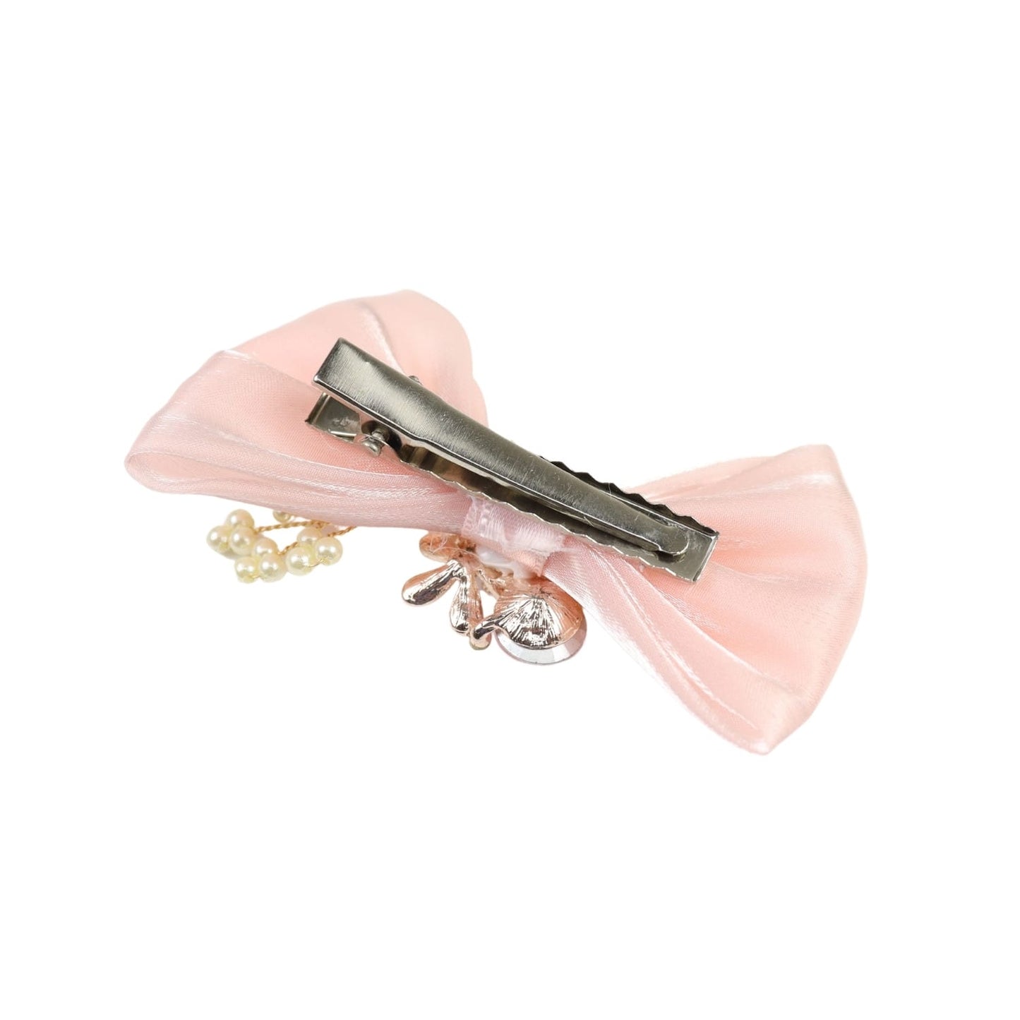 Floral Charms Bow Hair Clip