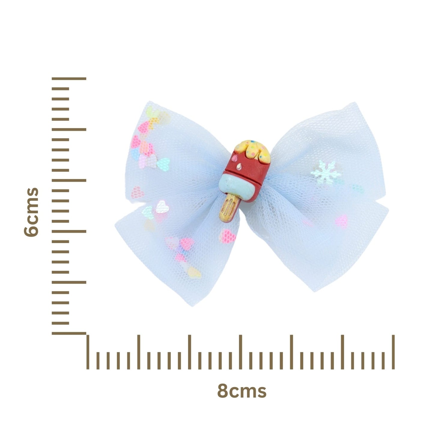 Ice-Cream Charm Set of 2 Bow Hair Clips