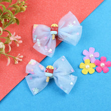 Load image into Gallery viewer, Ice-Cream Charm Set of 2 Bow Hair Clips
