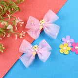 Smiling Ice-Cream Charm Set of 2 Bow Hair Clips