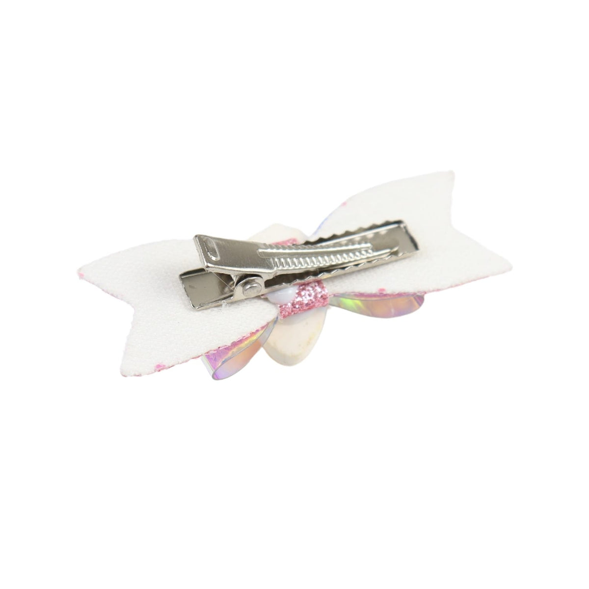 Rainbow Unicorn Glitter Bow Set of 2 Hair Clips
