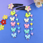 Glitter Star Butterfly Tassels Set of 2 Tic Tac Hair Clips 