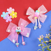 Set of 2 Charms Bow Hair Clips  Trendy Girls Hair Accessory for Rakhi & Gifting